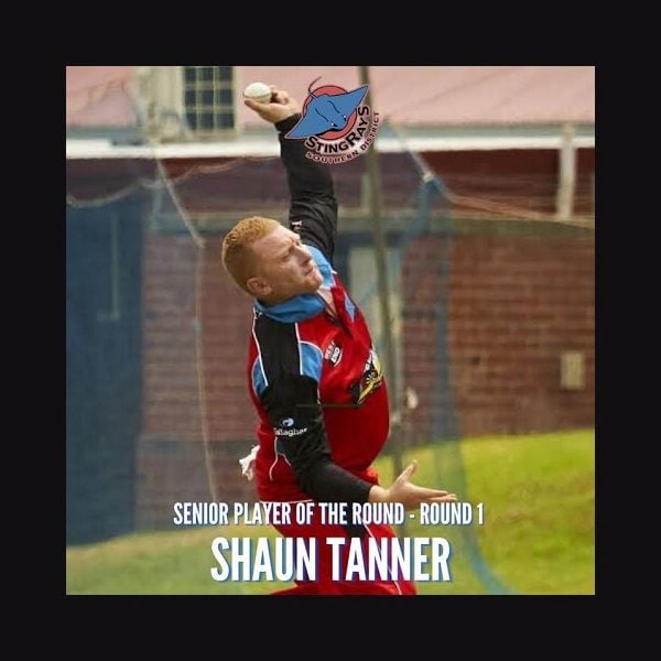 SENIOR PLAYER OF THE ROUND ROUND 1 SHAUN TANNER SENIOR PLAYER OF THE ROUND ROUND 1 SHAUN TANNER